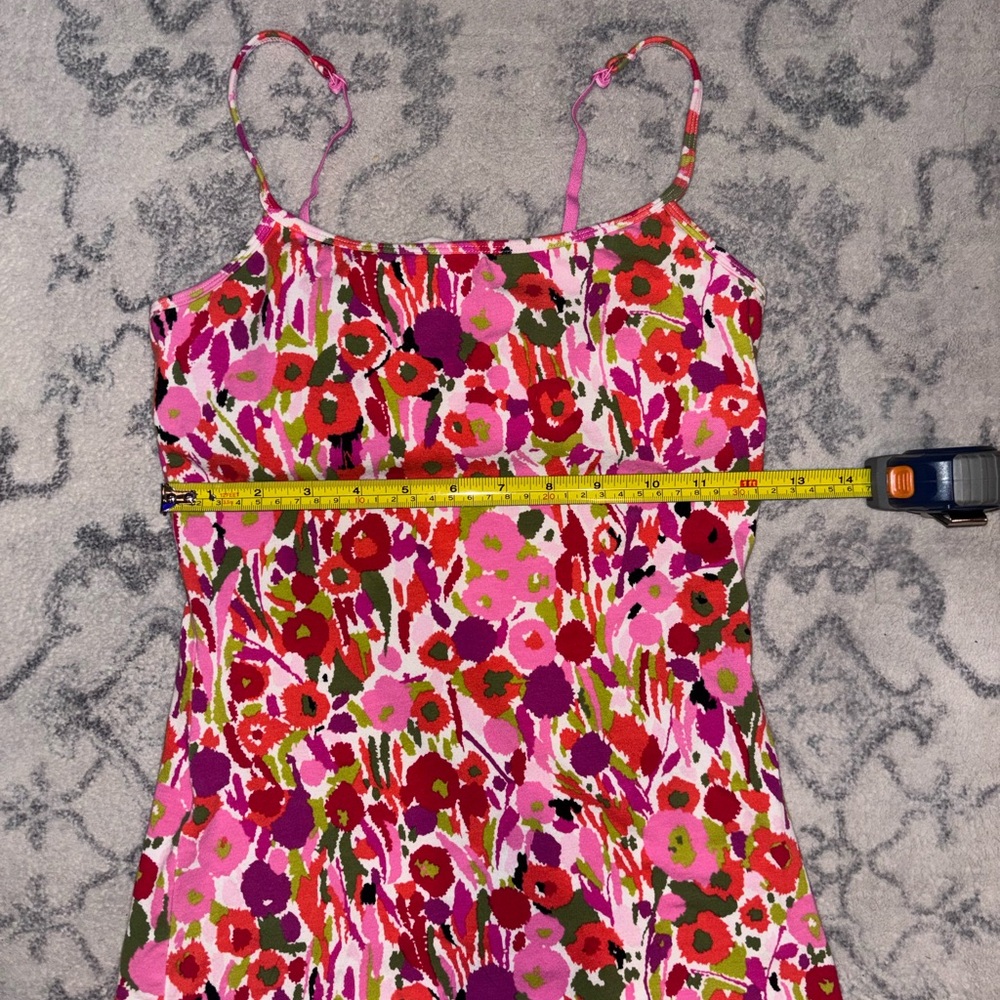 Express sexy basic bra cami XS spaghetti adjustable strap pink Floral EUC - Picture 3 of 6